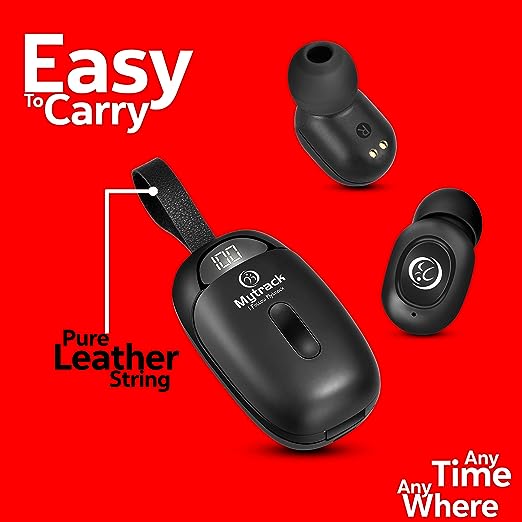 Mytrack Wireless Bluetooth Headphones with Deep Bass, Button Control Earbuds, IPX4 Water/Sweat Resistance, Digital Display Case, Earphones with Built-in Mic - (Black) Mytrack Wireless Bluetooth Headphones with Deep Bass, Button Control Earbuds, IPX4 Water/Sweat Resistance, Digital Display Case, Earphones with Built-in Mic - (Black)